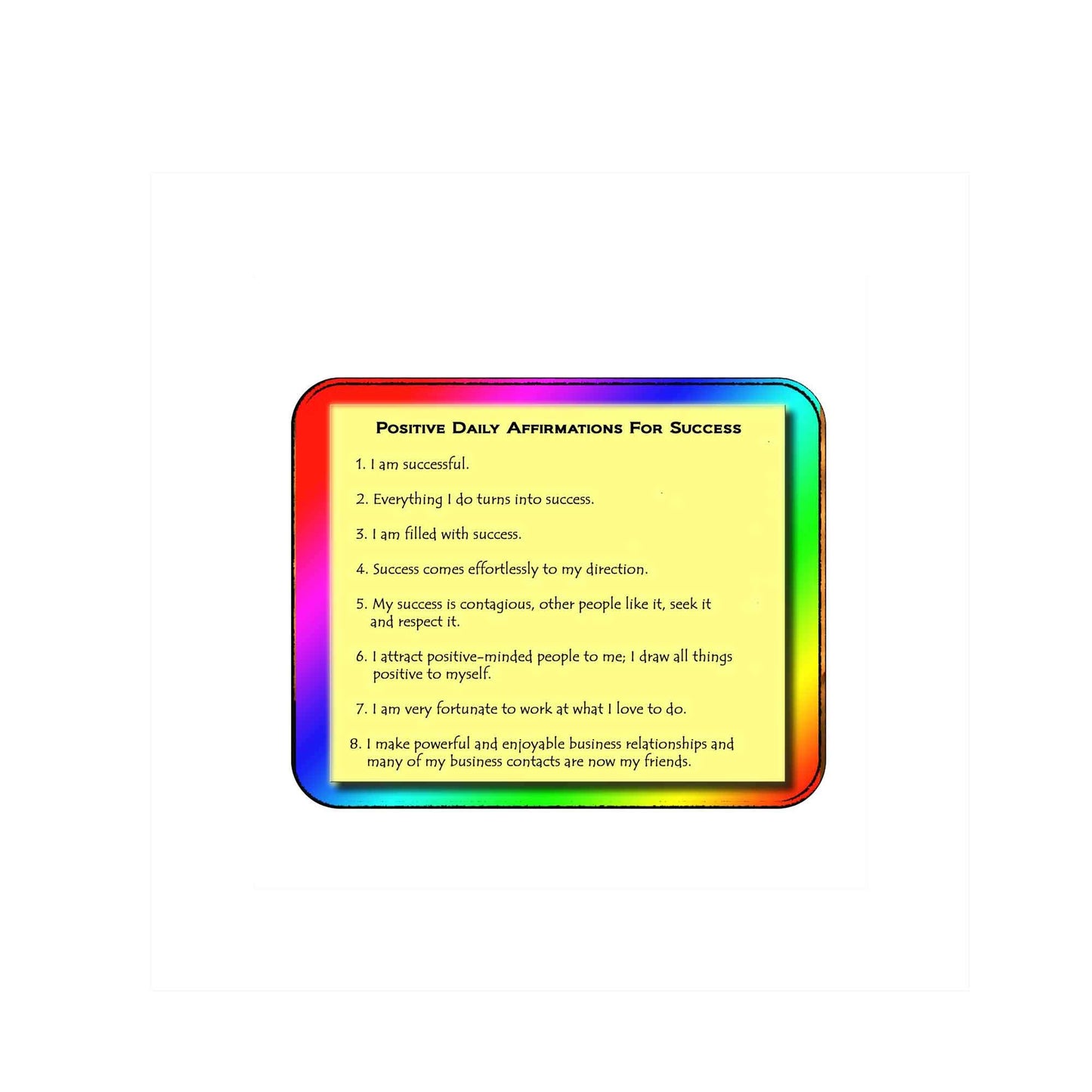 Positive Daily Affirmations for Success - Mousepad (Great Holiday !) Default Title
