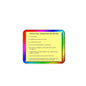 Rectangular mousepad with rounded corners, rainbow border and success affirmation text