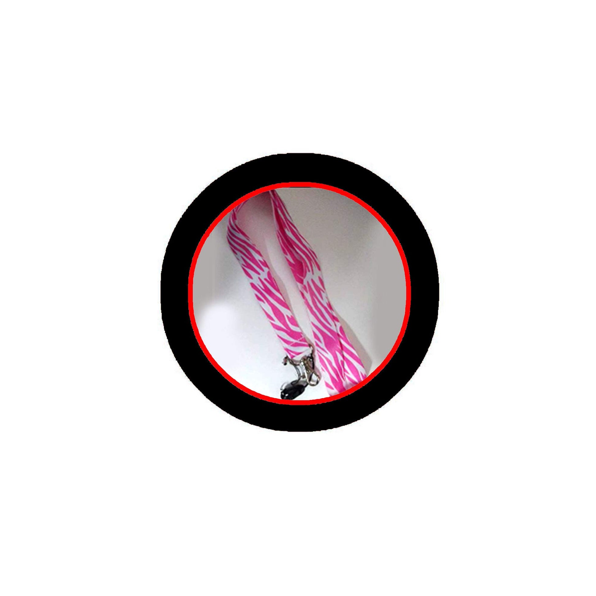 Zebra Pink Animal Printing Lanyard Keychain Holder Default Title