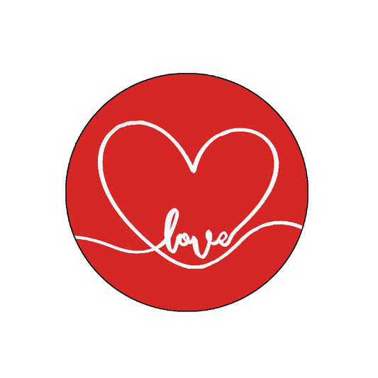 Heart Symbol Badge Reels Cute Felt Retractable Badge Reels 1.45-inch