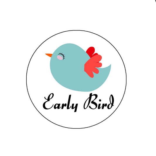 Early Bird Badge Reels Cute Felt Retractable Badge Reels Themed Badge Holders Gift for Nurses Doctors ID Badges Name Cards Lanyards Holidays 1.45"