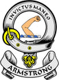 3-inch Armstrong family crest coat of arms magnet with shield and raised fist design