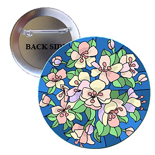 Flowers Pinback Button Brooch Badge 1.25-inch Default Title