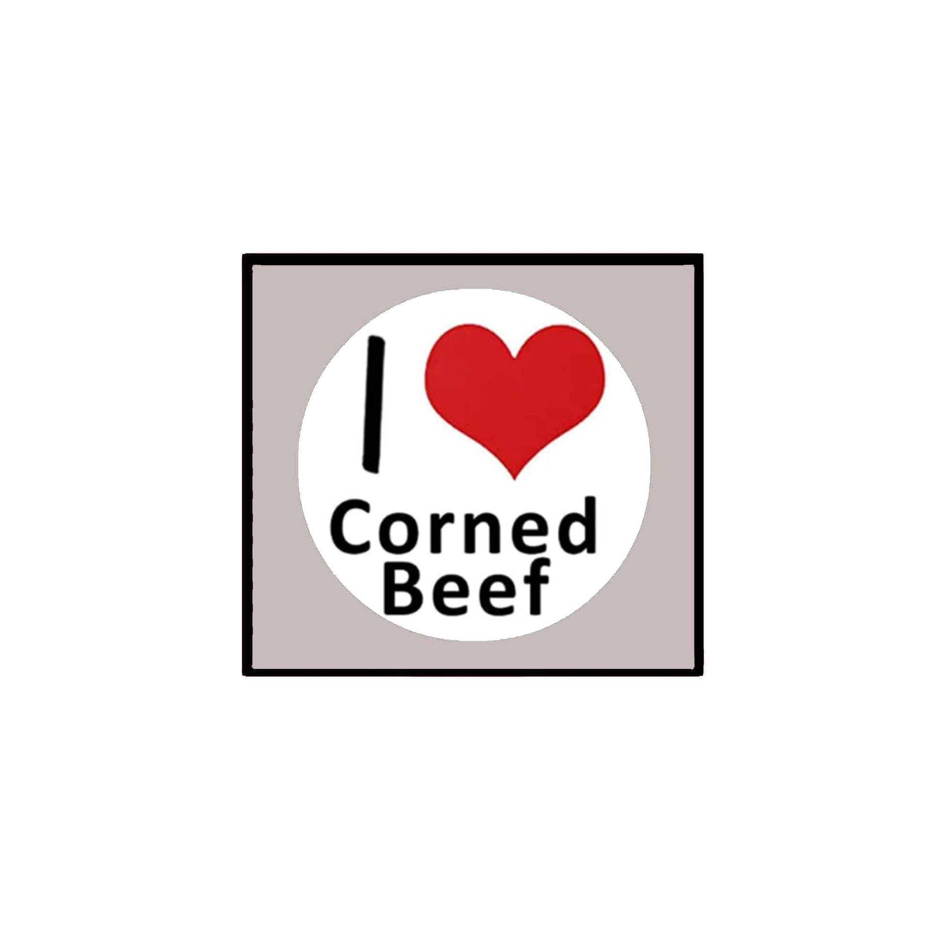 I Love Corned Beef Pinback Badge 2.25-inch Default Title