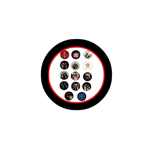 Set of 9 Pcs Set New Queen 1.25-inch Pinback Button Badge Pins Default Title