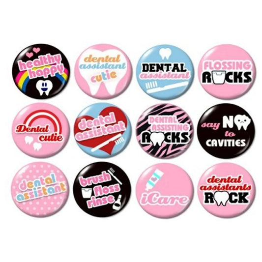 Dentist Dental Humor 12 Pcs Set 1.25-inch Pinback Button Default Title