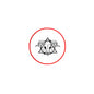 2.25-inch tattoo design pinback button with black-and-white skull illustration