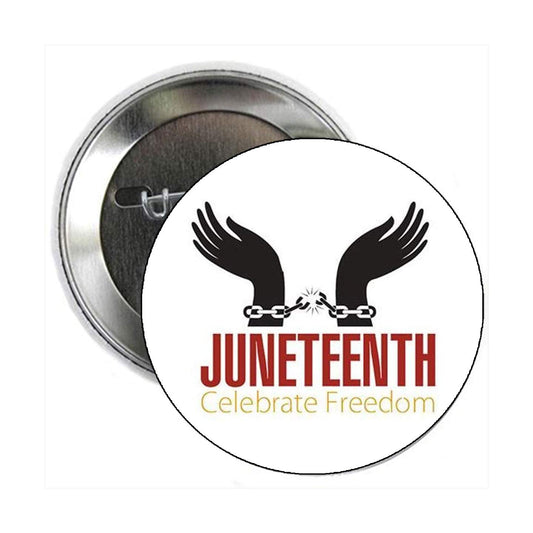 100 Pcs. Juneteenth Flag Celebrate Freedom Pinback Button 2.25" Pinback Button Pin for Jackets, hats, etc. Hands Freedom