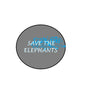 Save the Elephants round pinback button with “SAVE THE ELEPHANTS” text
