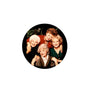 Round pinback badge with photo of four Golden Girls women