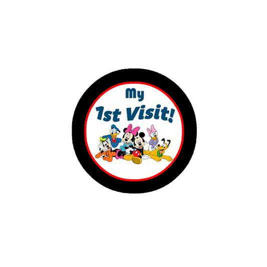 12 Pcs Set. My First Visit Pinback 2.25-inch Default Title