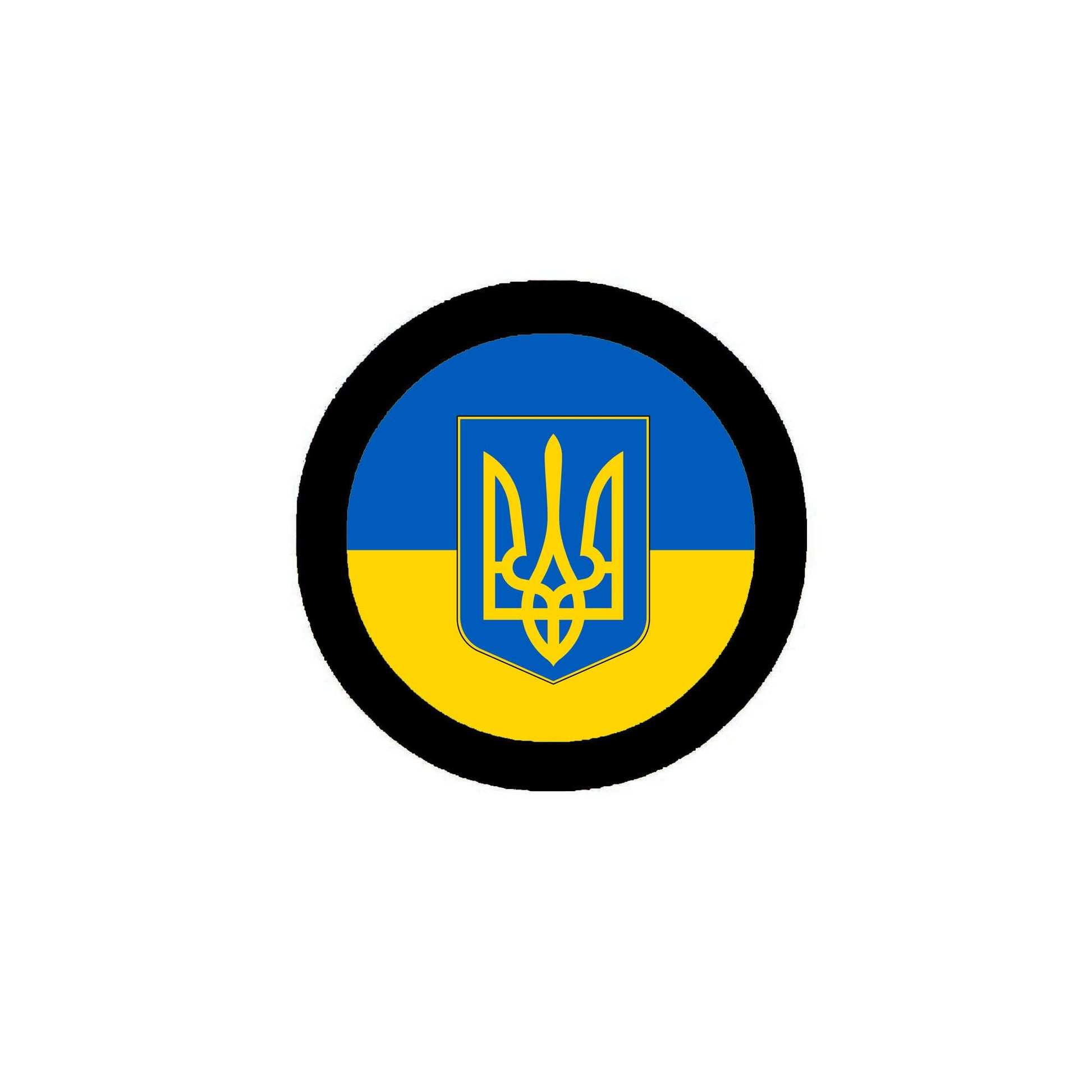 Ukrainian Flag Ukraine with Coat of Arms 2.25-inch Pinback Honor Courage Default Title