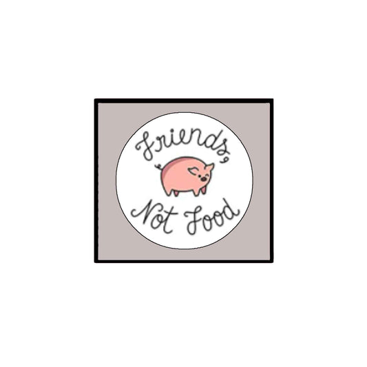 50 Pcs Animals are Friends not Food 1.25" Pinback Button Pin - Vegan Vegetarian