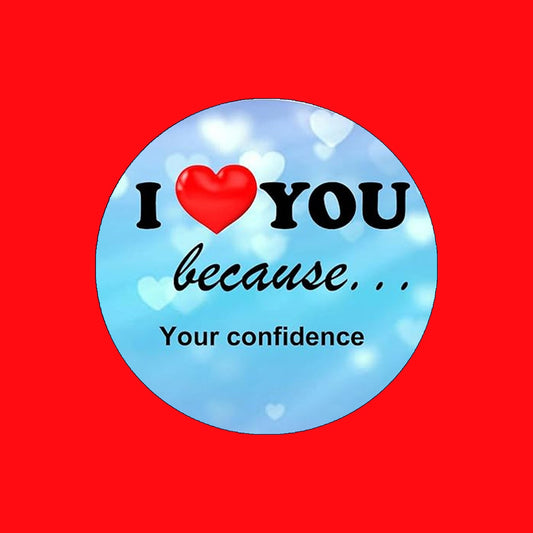 I Love you Because # v10 Keychain 2.25" Love Valentine Proposal