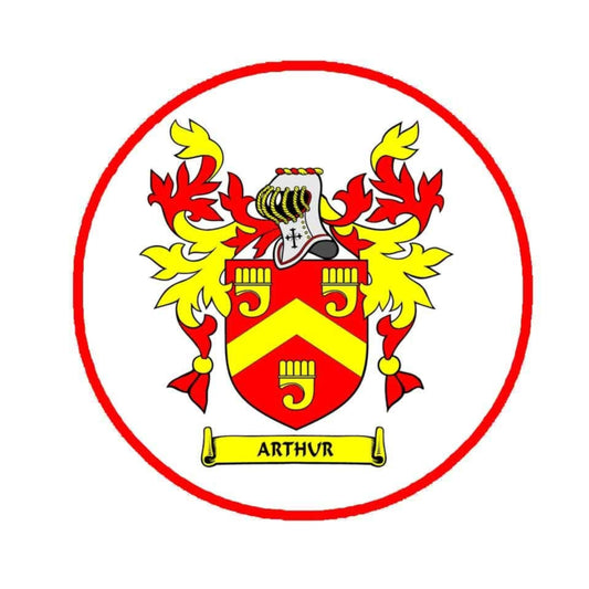 Arthur Family Crest 3-inch Coat of Arms Fridge Round Magnet Default Title