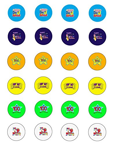100 Days of School 1.25" Pinback Button Pin 24 Pcs Music Tribute
