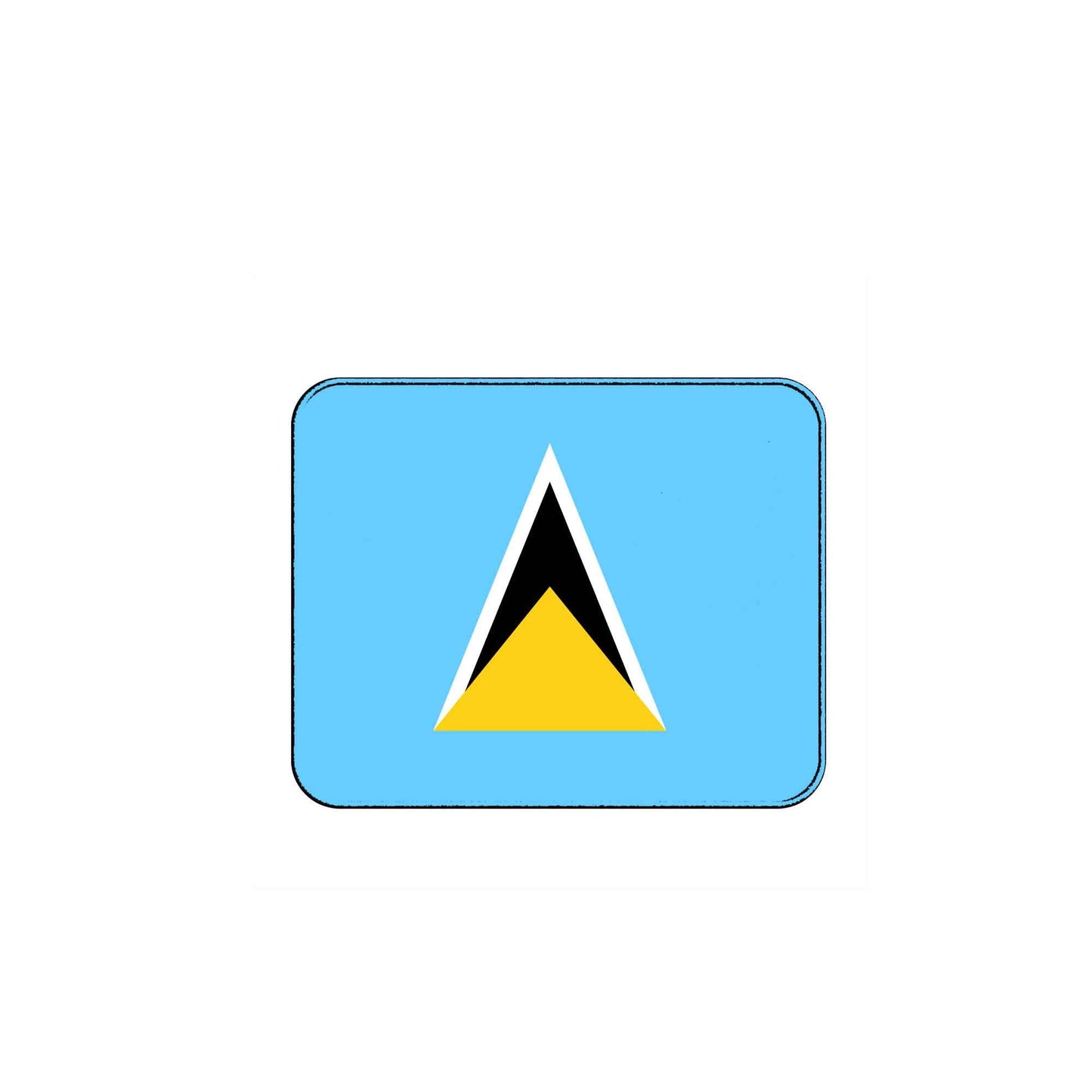 Saint Lucia Country Flag Mousepad for Computers Default Title