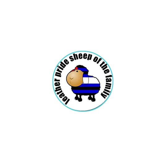 Leather Pride Sheep of the Family 1.25-inch Pinback Button Pin LGBT Default Title