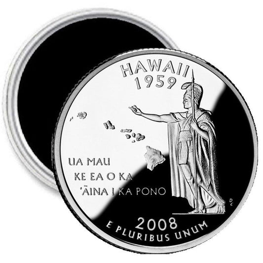 Hawaii State Quarter Mint Image Magnet 2.25"