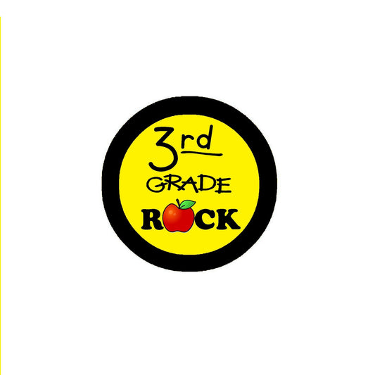 Broche Pinback Rock de troisième année 2,25"