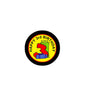 3rd birthday pinback button with 'Happy 3rd Birthday' text and yellow number 3