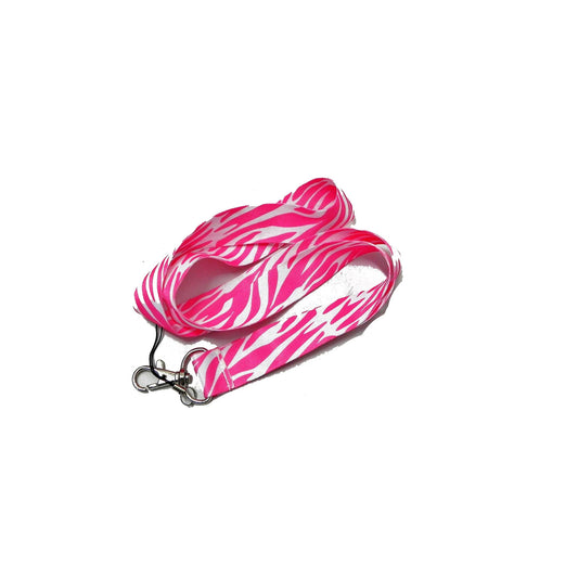 Zebra Pink Beautiful Themed Lanyard Keychains or ID Badge Holder Default Title