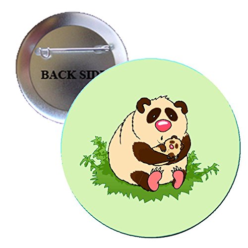Mother Panda Mom Pinback Button Brooch 1.25-inch Default Title