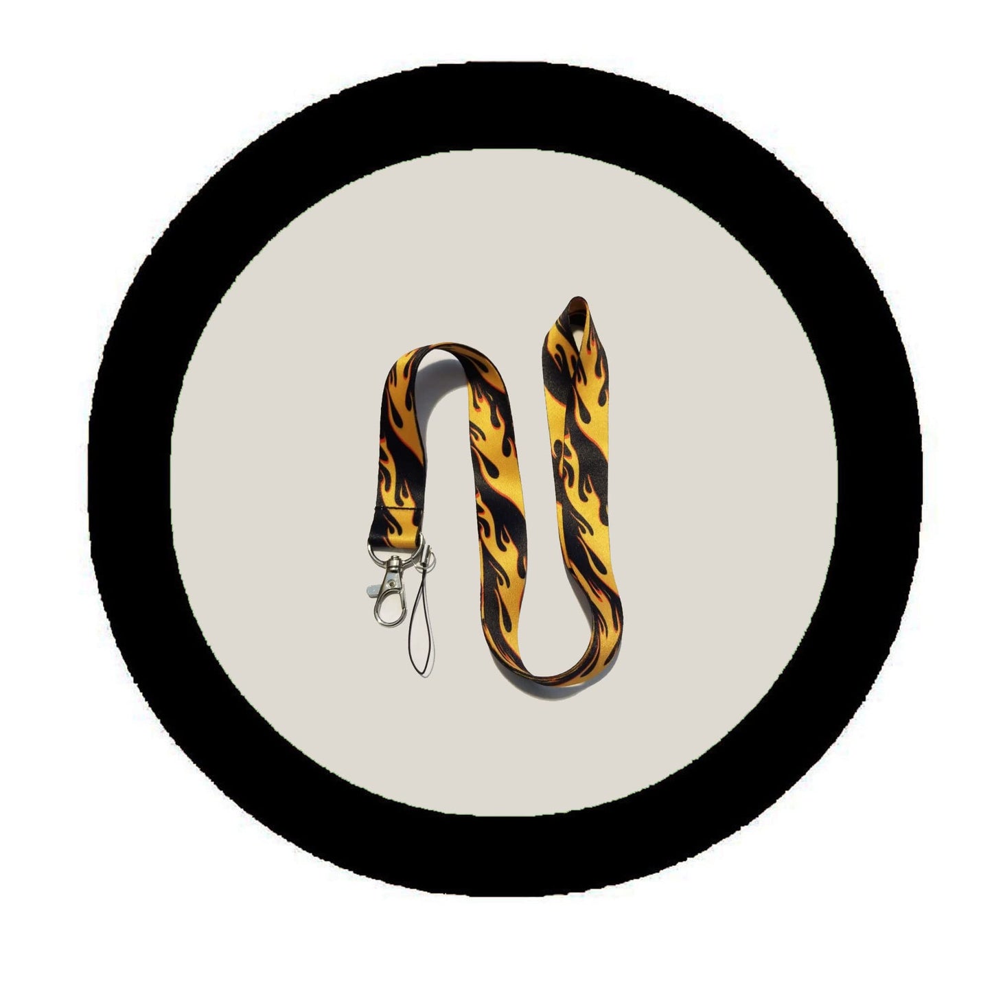 Fire Flames Lanyard Beautiful Themed Lanyard - Hook & Phone String Default Title