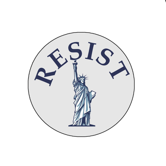 5 Pcs RESIST Statue of Liberty Pinback Button Pin Pinback Brooch for Jackets, Backpacks, Hats 1.25" small MINI