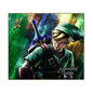 Rectangular gaming mouse pad with Legend of Zelda-style hero artwork in green and blue
