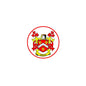 Arnold family crest coat of arms round magnet with red border and shield emblem
