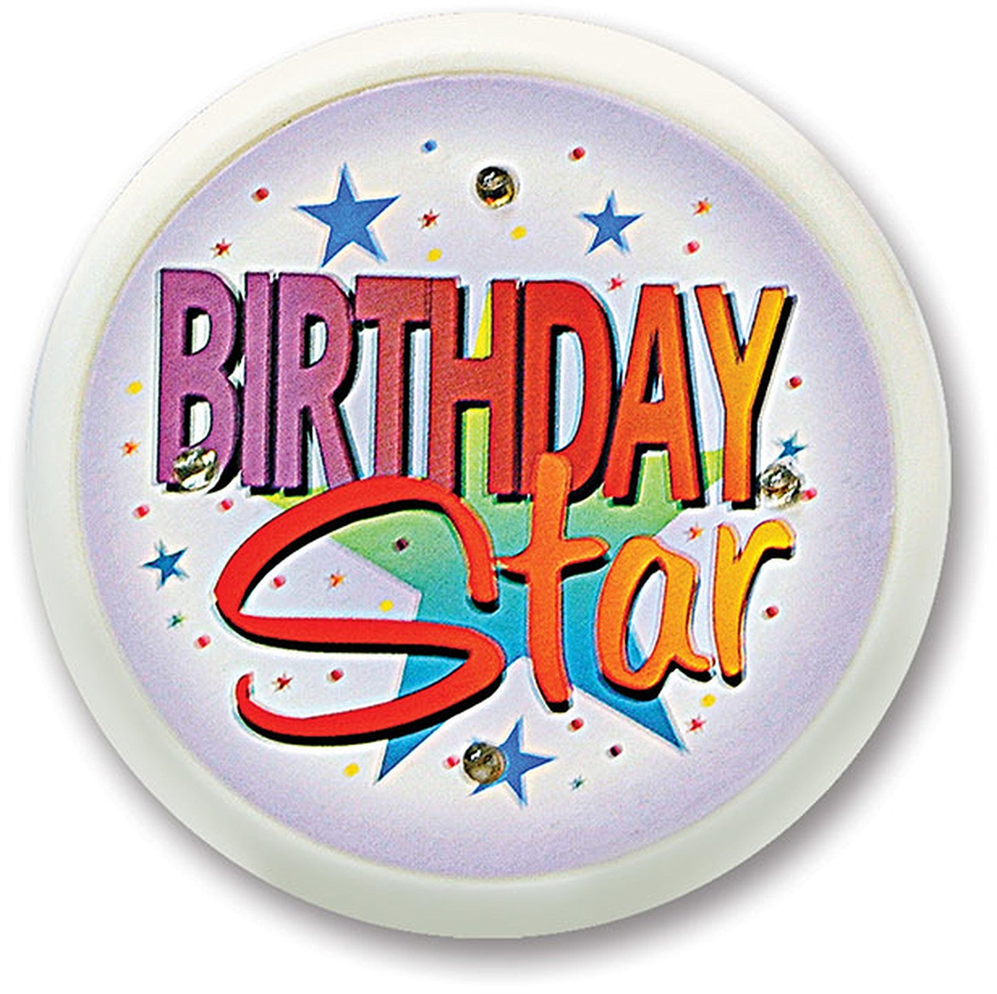 Birthday Star 2.25-inch Pinback Button Pin Party Favor Default Title