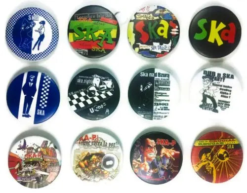 SKA Jamaica Awesome Quality Lot of 12 New Pins Pinbacks Buttons Badge 1.25 Inch Default Title