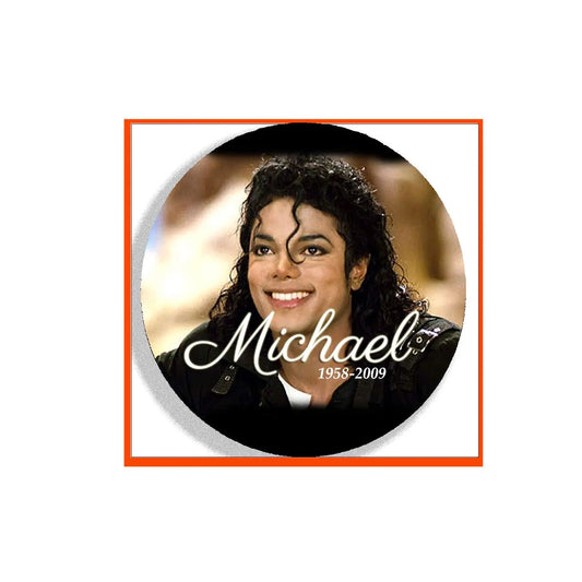 Michael 1958-2009 Pinback Badge 2.25-inch v9 Default Title