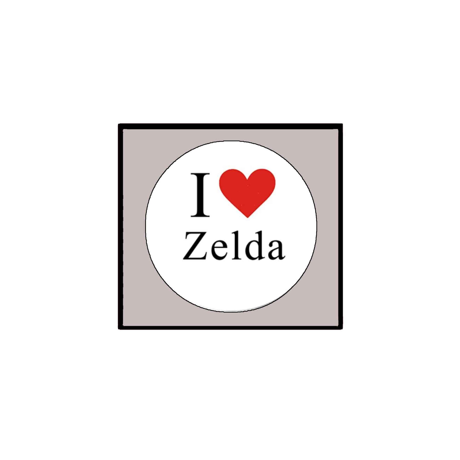 I Love Zelda 2.25-inch Pinback Badge Brooch Default Title