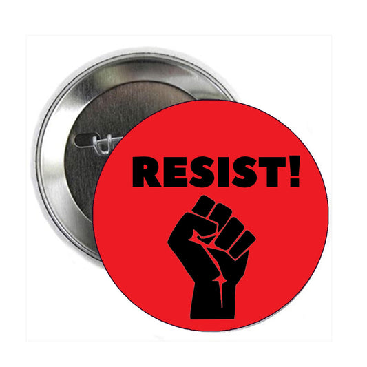 10 Pcs Red Resist Anti Against Donald Trump Pinback Button Pin Pinback Brooch for Jackets, Backpacks, Hats 2.25"