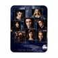 Blue New Moon Saga mousepad with character collage and logo text