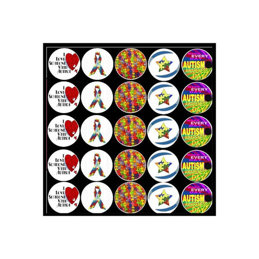 Set of 25 AUTISM Pinback Buttons 1.25-inch Pins Badges AUTISTIC Awareness Default Title