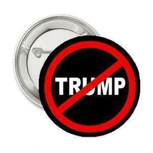3ZLady Design Anti Trump No Trump 2.25" Black Pinback Button Pin - Political