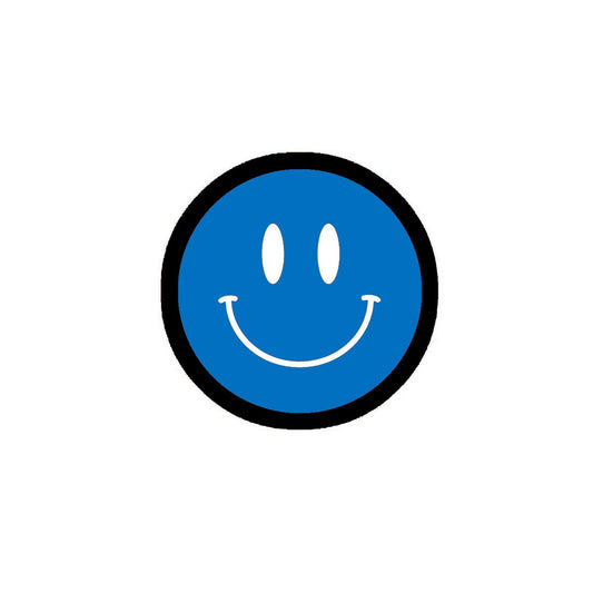 24 Pcs Emoticons Funny Smiles 1.25" Pinback for Jackets, Backpack Blue