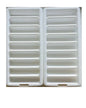 Set of 2 ice stick trays with multiple long slots, white plastic