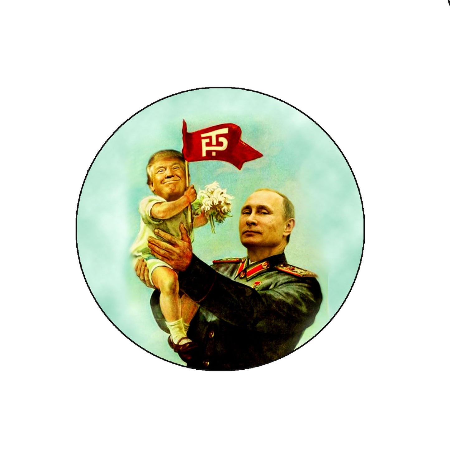 10 Pc Child Trump with his Daddy Pinback 2.25-inch Default Title