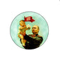 Child Trump & Daddy pinback button, circular