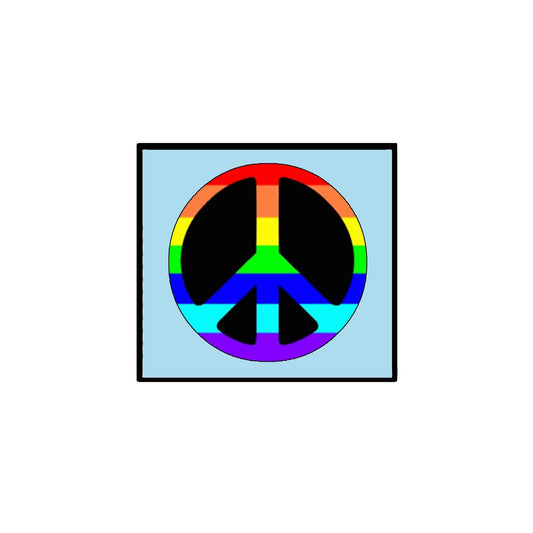 Peace Symbol LGBT Flag 1.25-inch Pinback Button, backpacks Default Title