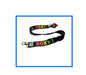 Black ROXY keychain holder lanyard with clip and teal logo detail