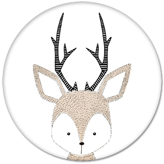 Cute Hand Drawn Deer : Pinback Buttons 2.25 Inch (58mm)