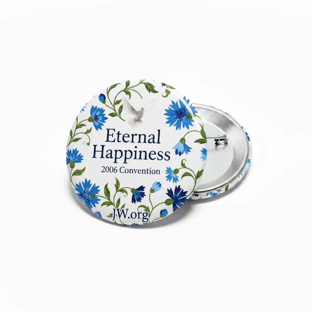 48 Pcs JW.org Eternal Happiness Pin Button 2.25-inch - mypinbacks.com