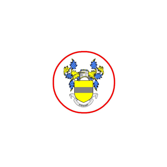 Stewart Family Crest 3-inch Coat of Arms Fridge Round Magnet Default Title
