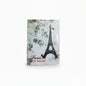 Eiffel Tower passport cover with “Paris Mon amour” script and skyline print
