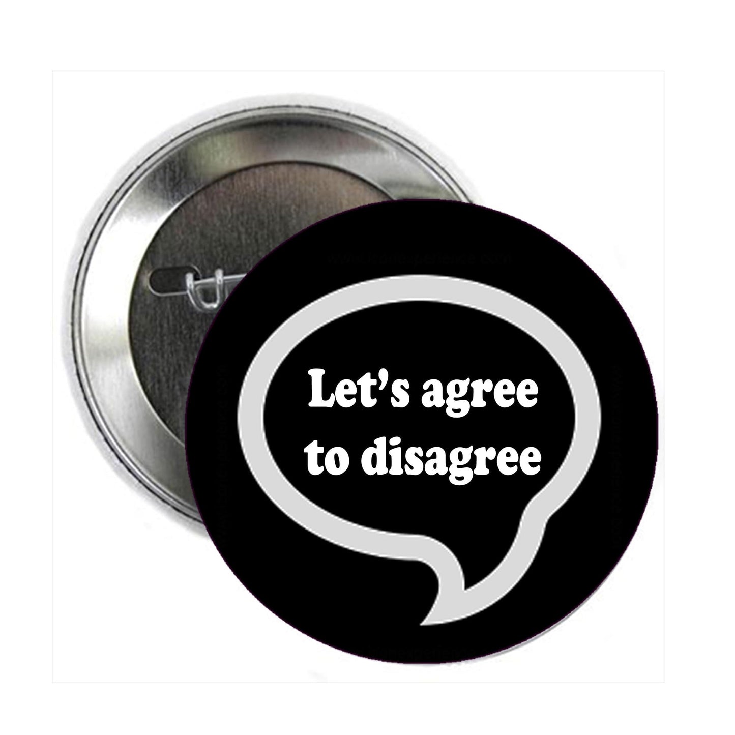 2.25" Let’s agree to disagree Button Pin Pinback Brooch for Jackets, Backpacks, Hats